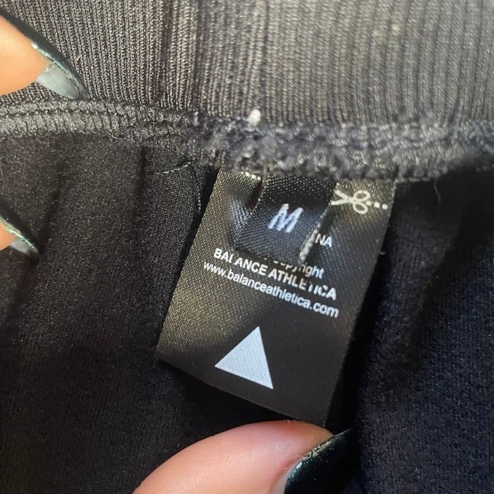 Balance Athletica Joggers Black‎ Medium Activewear Sweatpants Reflective Logo - Picture 5 of 5